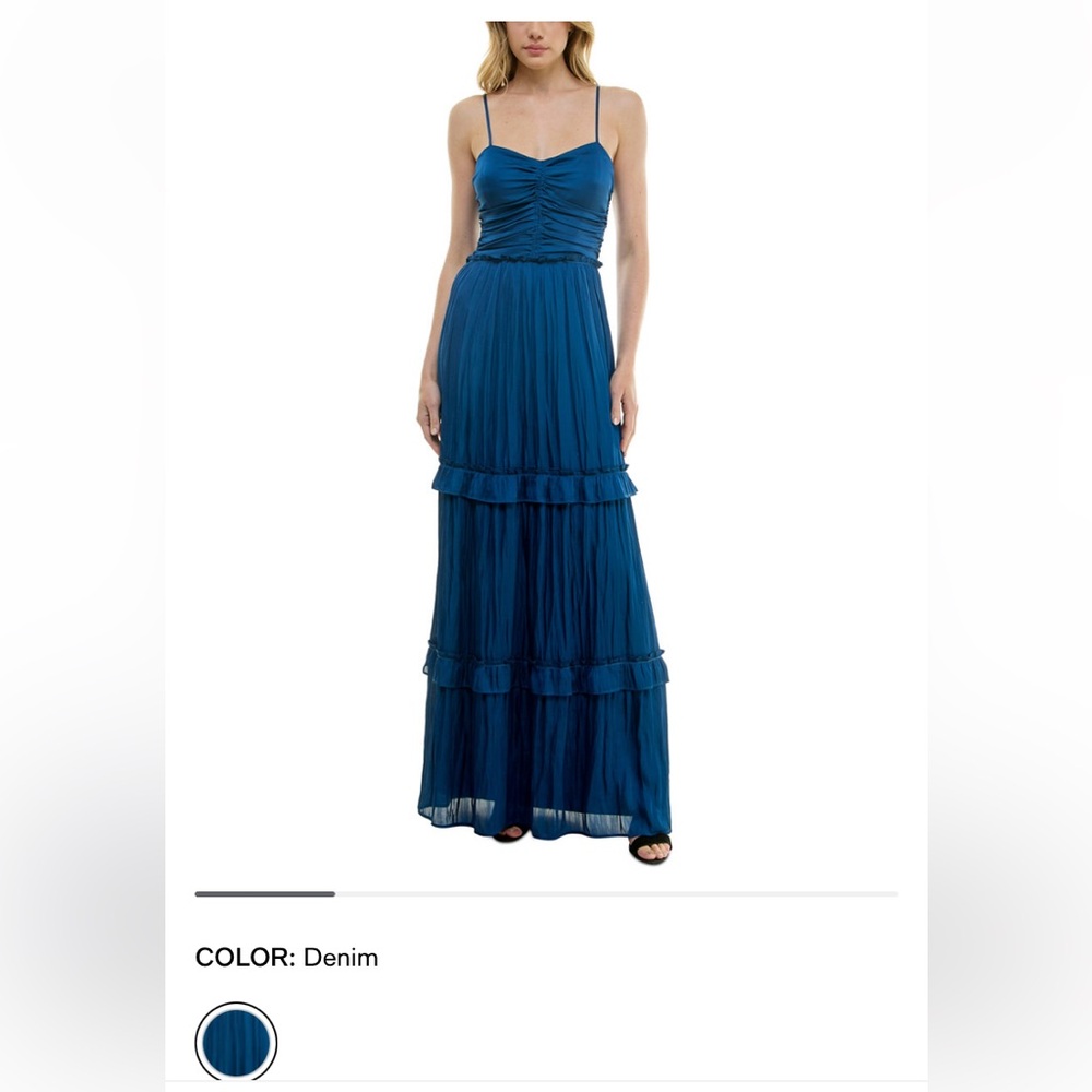 Satin Ruffled Maxi dress
